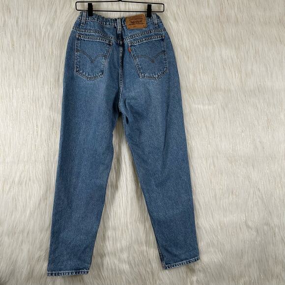 Levis 921 Slim Fit Tapered Leg Jeans Kids Size 14 Medium Wash High Waist Denim - Picture 4 of 14